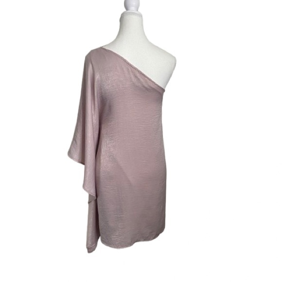 Vici Soft Pink One-Shoulder Dress - Picture 3 of 12